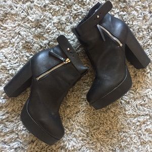 High Heeled Black Boots